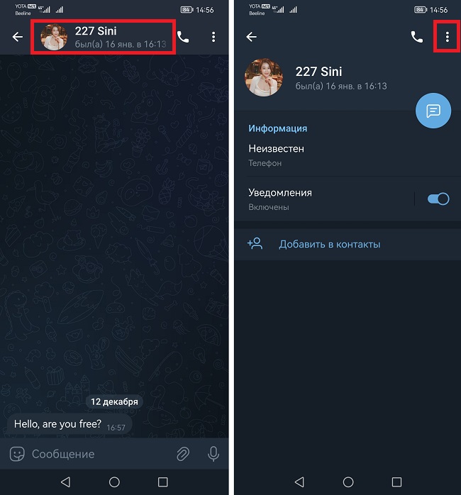 профиль пользователя тг
